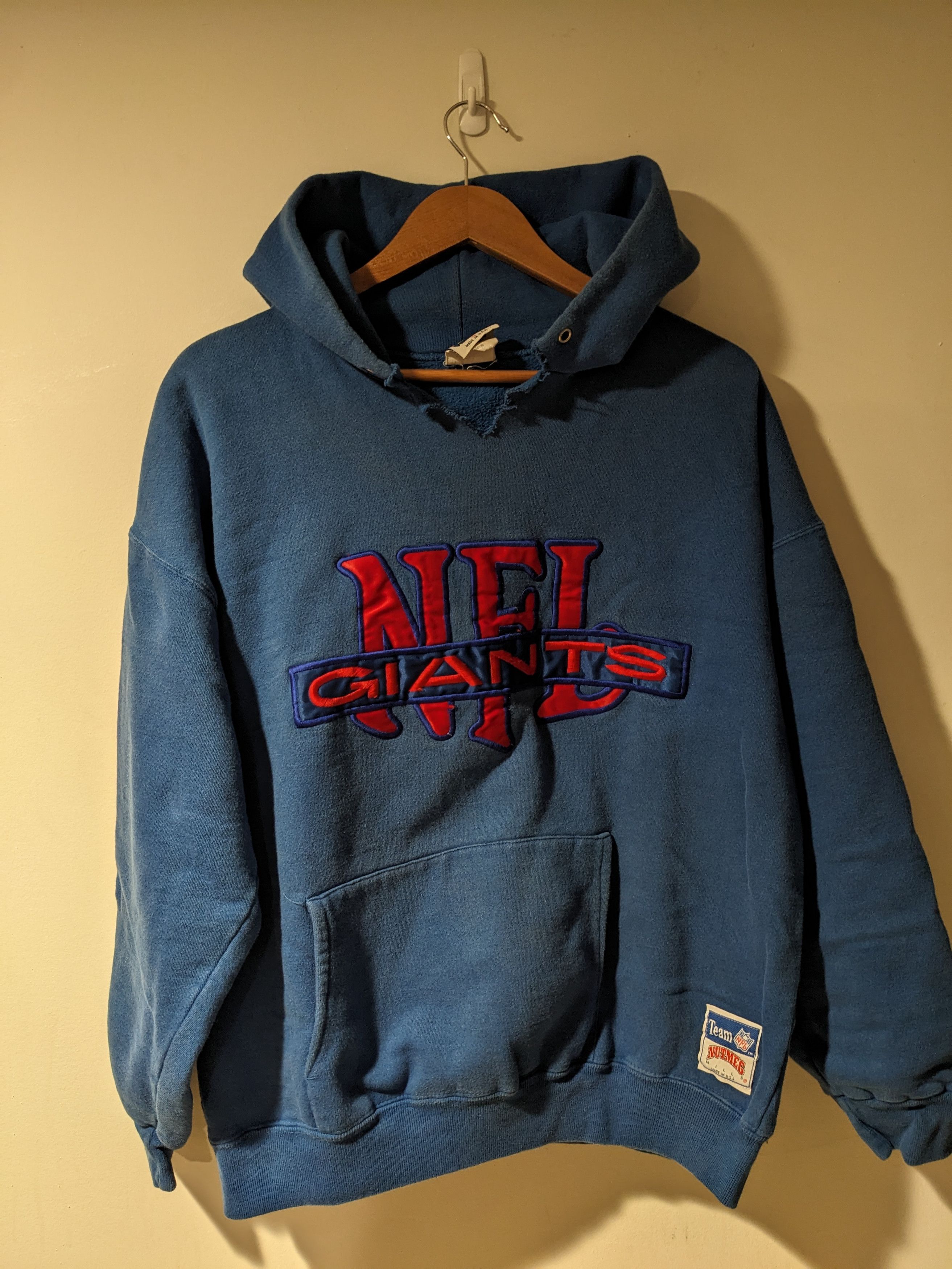 Vintage 90s New York Giants Nutmeg NFL Football XL Hoodie
