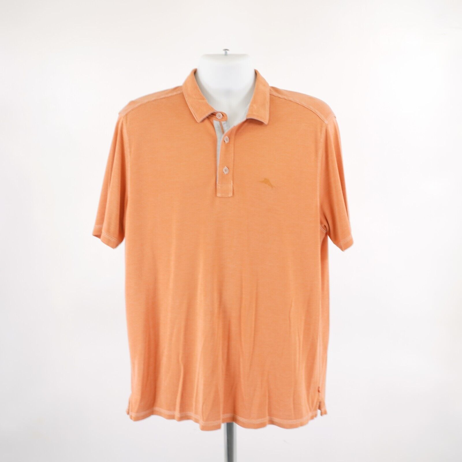 Tommy Bahama Tommy Bahama Large Orange Polo Shirt Tencel Polyester Short Size US L / EU 52-54 / 3 - 5 Thumbnail