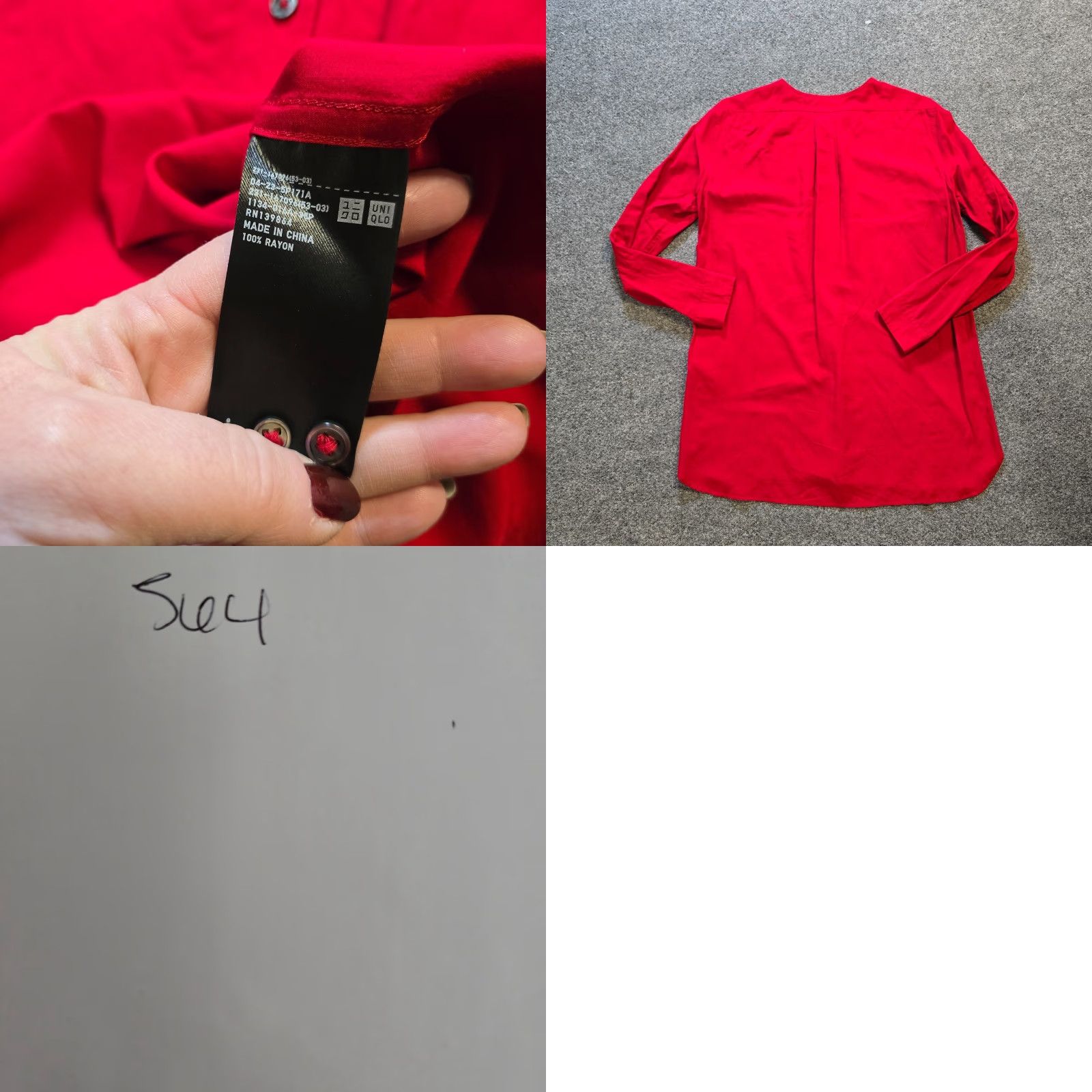 Lemaire Lemaire Top Women Size S Red Popover Long Sleeve Tunic Blouse Casual Shirt Size S / US 4 / IT 40 - 8 Thumbnail