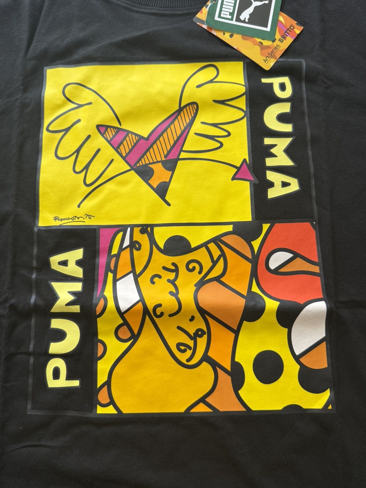 Puma PUMA x Romero Britto Art Series Graphic T-Shirt Black XL Size US XL / EU 56 / 4 - 2 Thumbnail