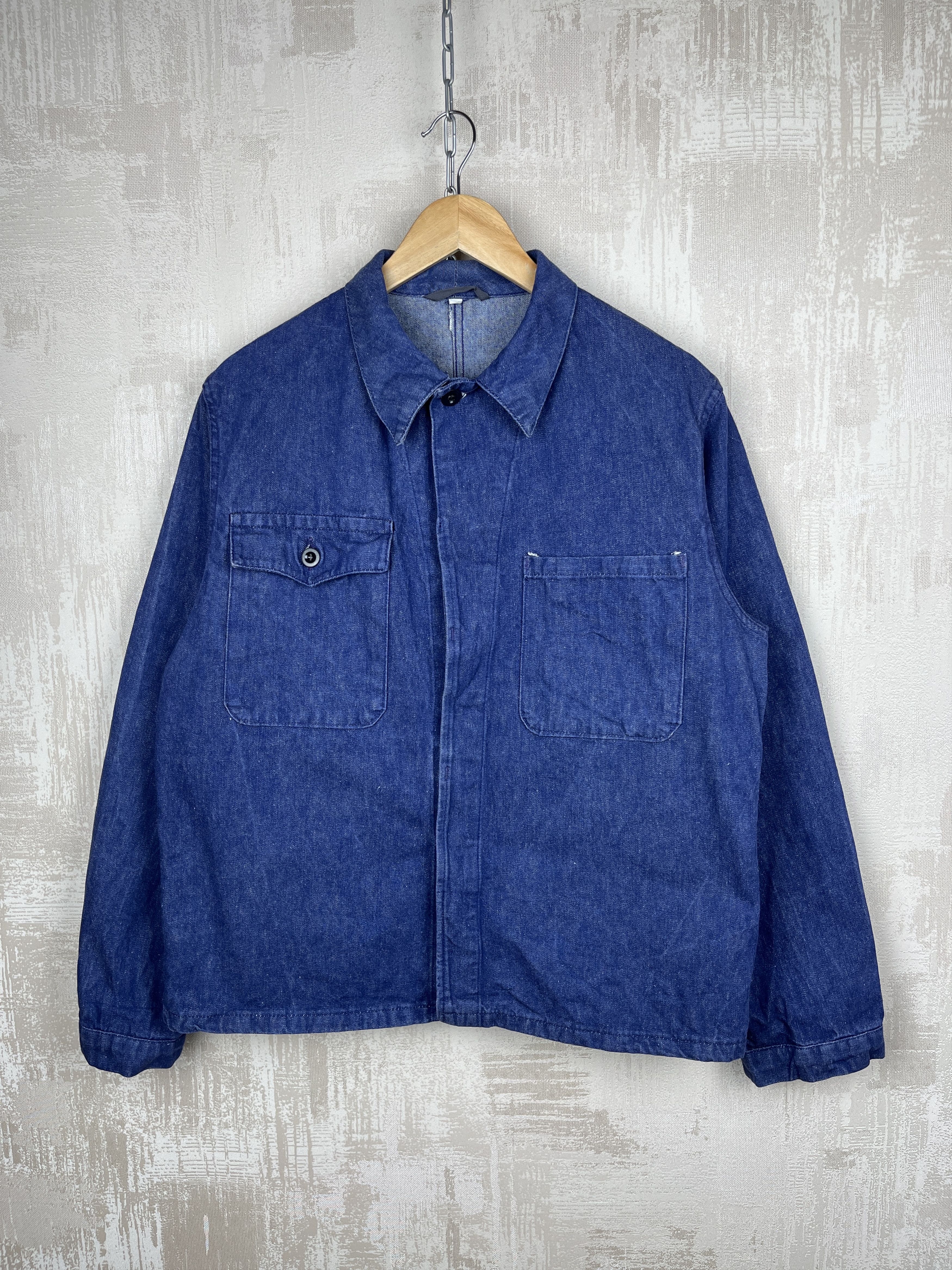 Le Laboureur Vintage Lutteurs Top Dress Sanfor French Work Jacket Chore Size US M / EU 48-50 / 2 - 1 Thumbnail