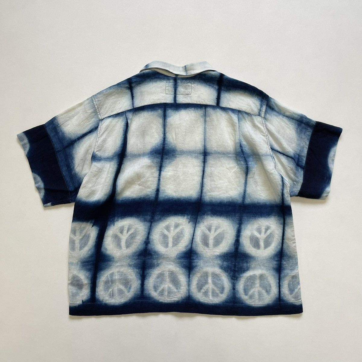 Story Mfg. Blue/White ‘Peace Tie Dye’ Print Shirt Size US M / EU 48-50 / 2 - 12 Thumbnail