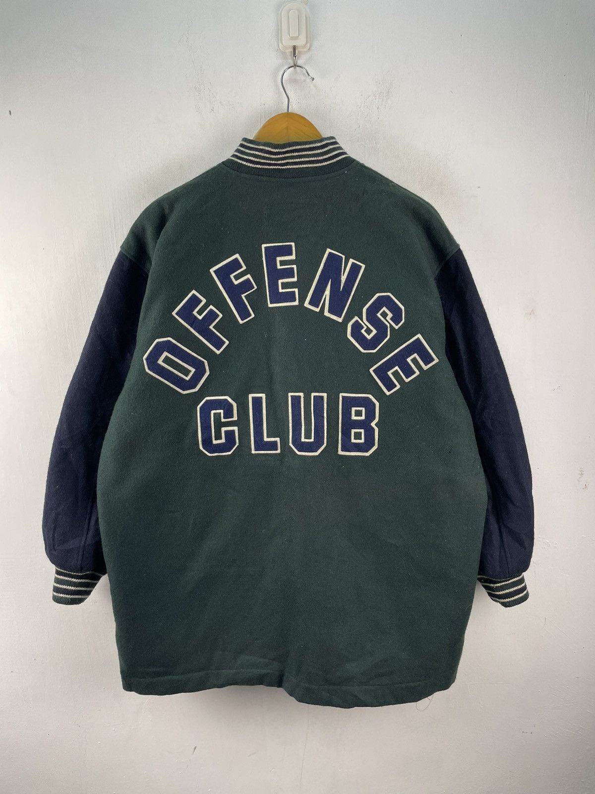 Japanese Brand Vintage 80s Offense Club Wool Varsity Jacket Letterman Size US XL / EU 56 / 4 - 1 Thumbnail