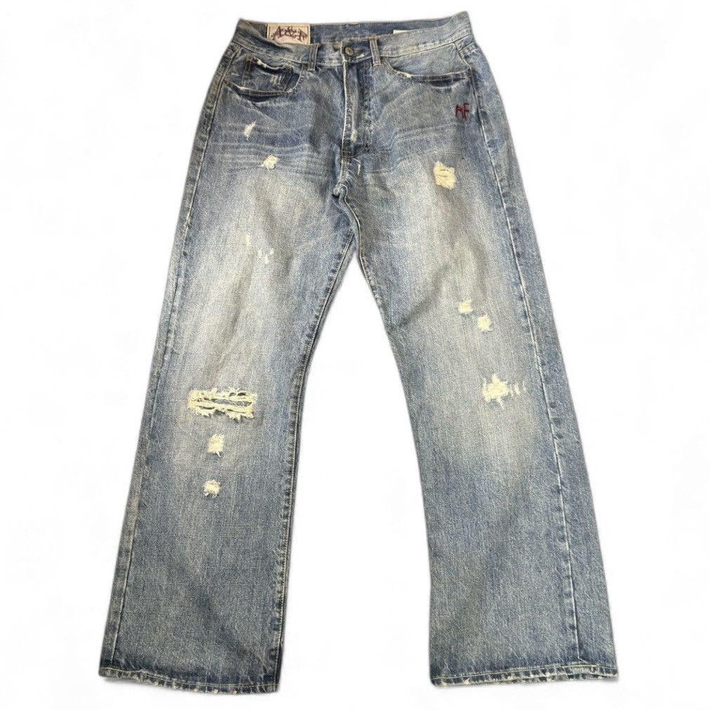 Seditionaries Destroyed Y2K A&F Flared Baggy Distressed Denim Size US 30 / EU 46 - 1 Thumbnail