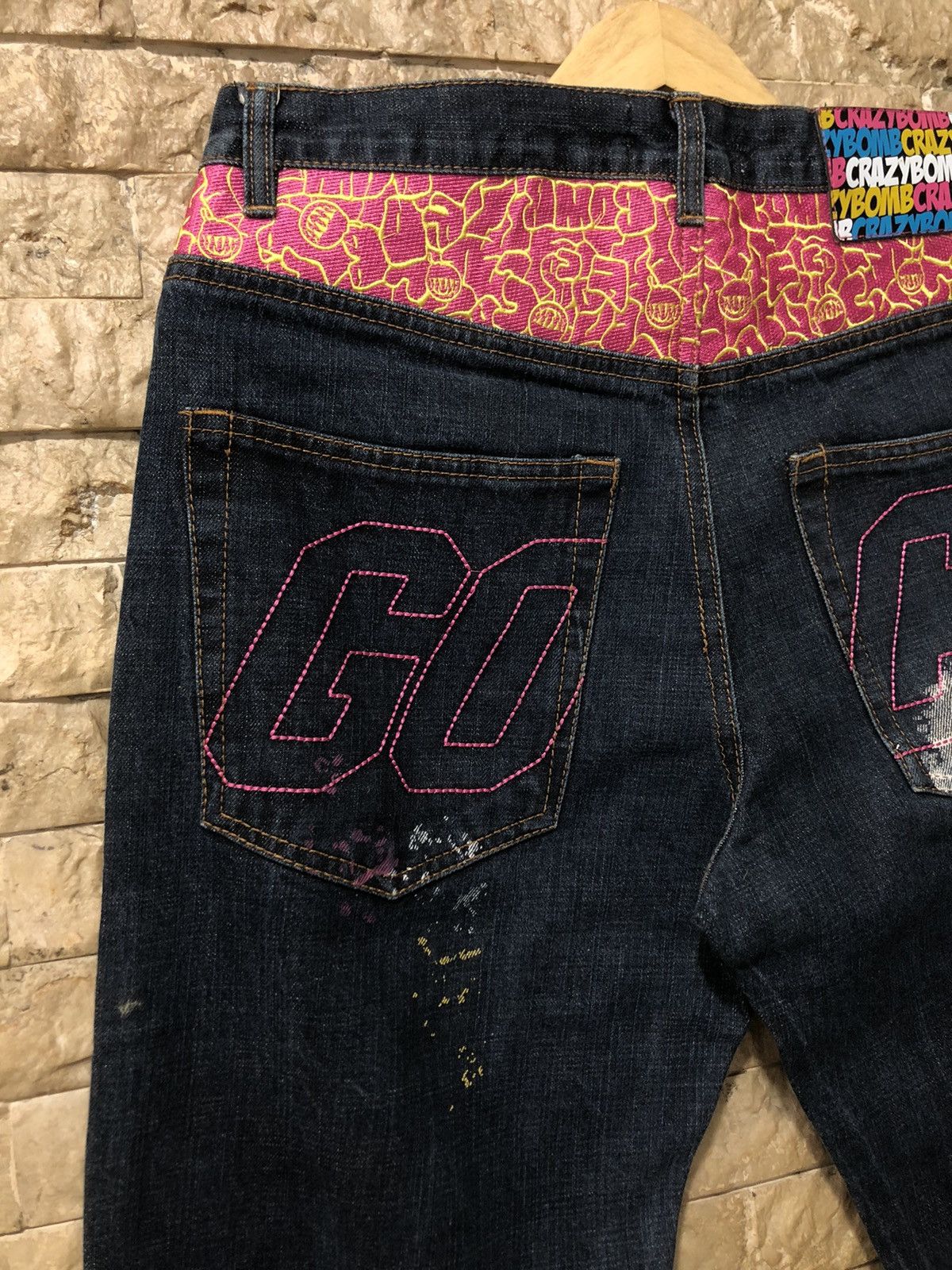 Beauty Beast × Japanese Brand Crazy Bomb Paint Splatter Denim Size US 30 / EU 46 - 4 Thumbnail