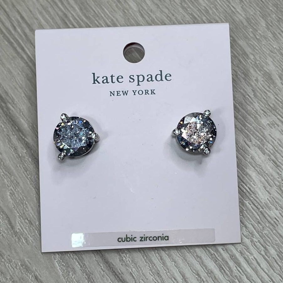 Kate Spade Kate Spade Rise and Shine Clear Stone Silver Patin Earrings Size ONE SIZE - 8 Thumbnail