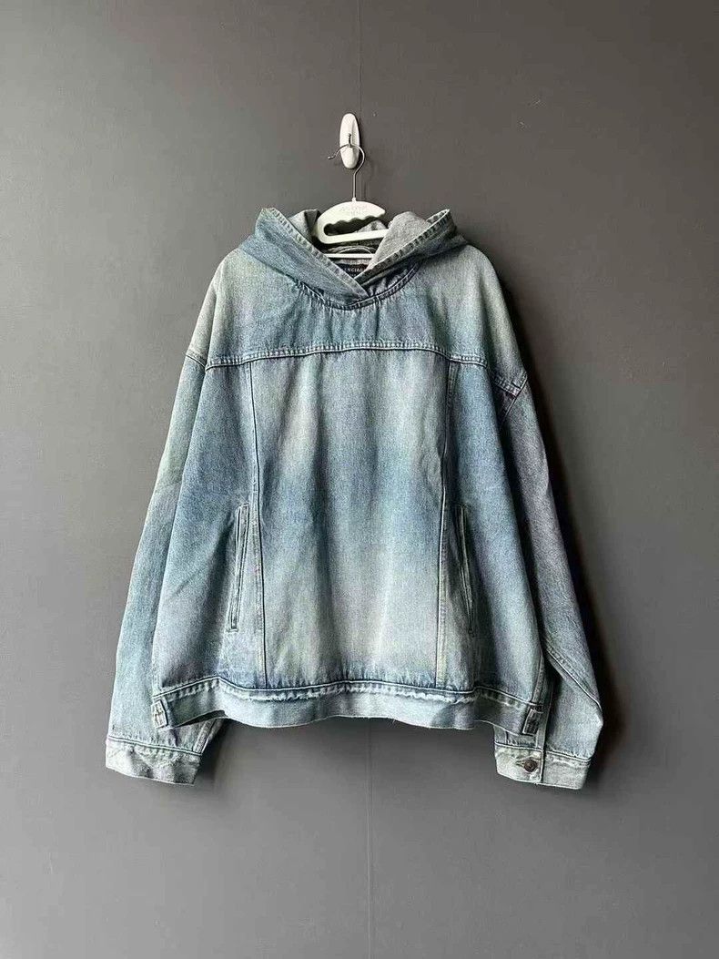 Balenciaga Balenciaga Denim Hoodie Size US M / EU 48-50 / 2 - 1 Thumbnail