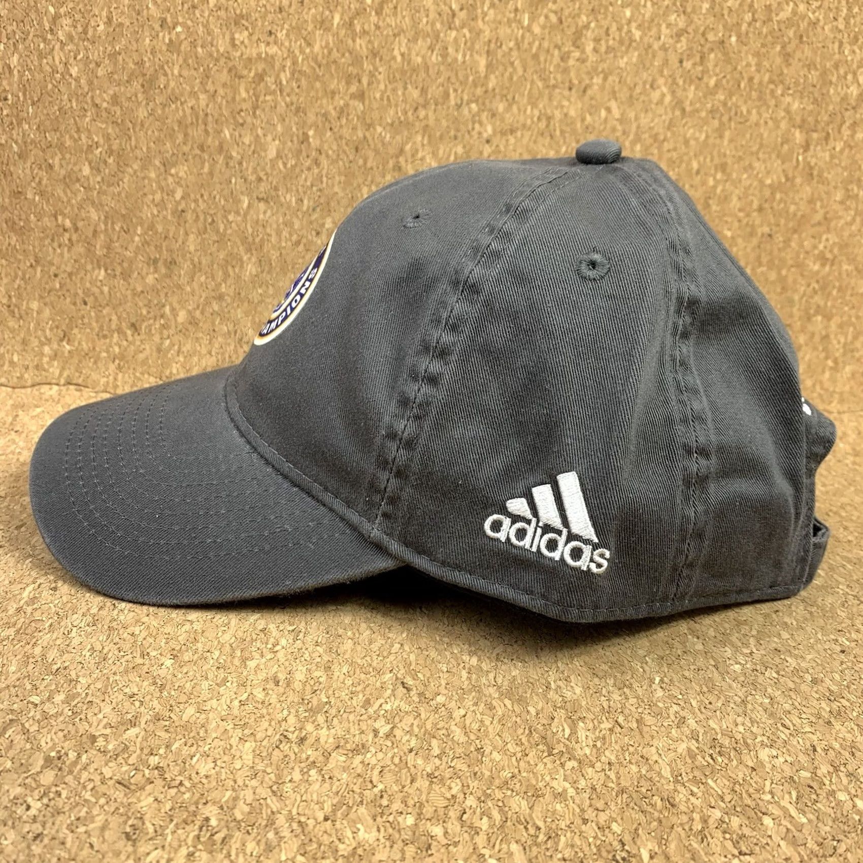 Adidas adidas Golden State Warriors Cap Men Hat 2017 NBA Finals Champions Locker Room Gray One Size Baseball Cap Mens Size ONE SIZE - 2 Thumbnail
