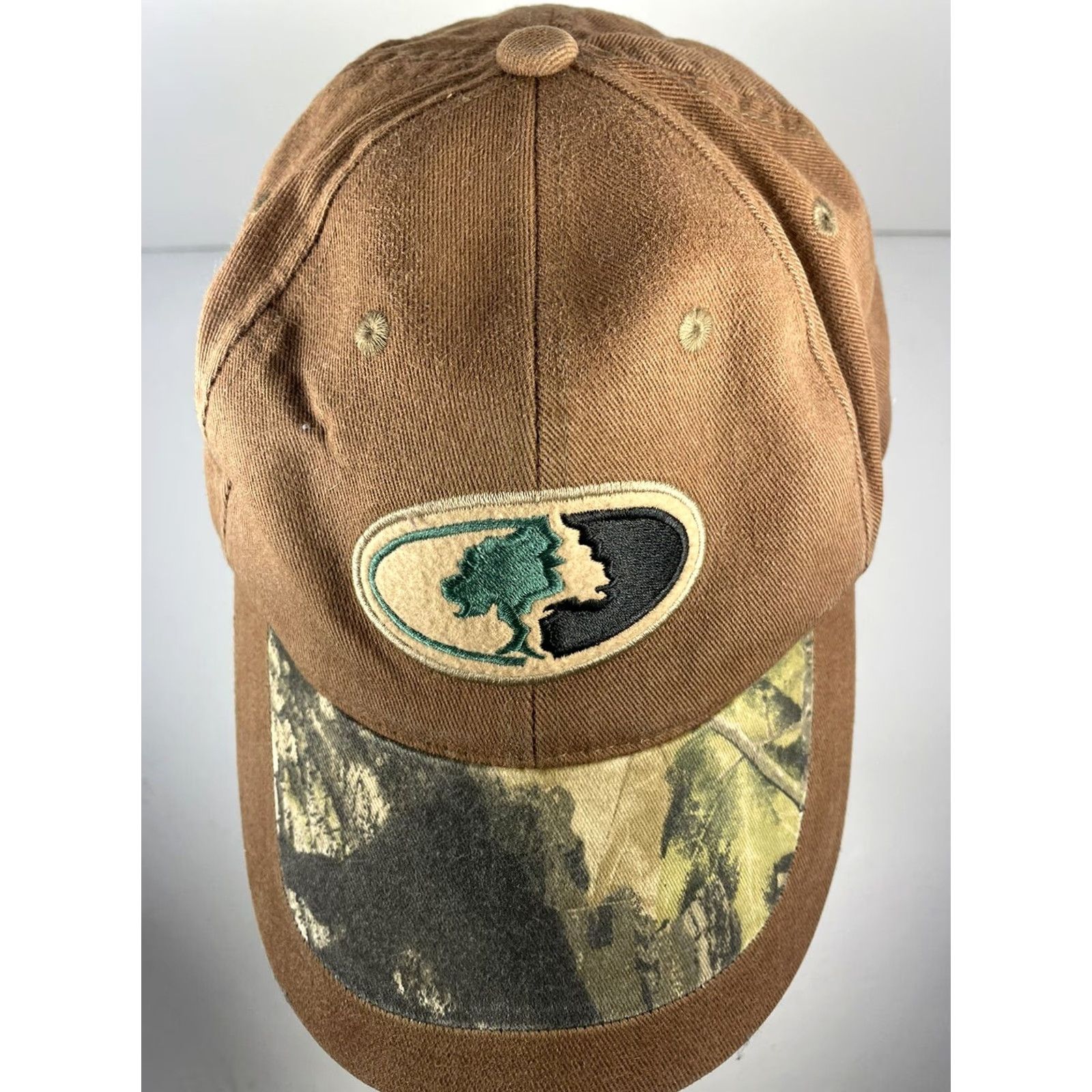 Vintage Mossy Oak Hat Cap Camouflage Brim Hat Hunting Camo Baseball Cap Adjustable Backstrap Free Shipping Mens Cap Size ONE SIZE - 5 Thumbnail