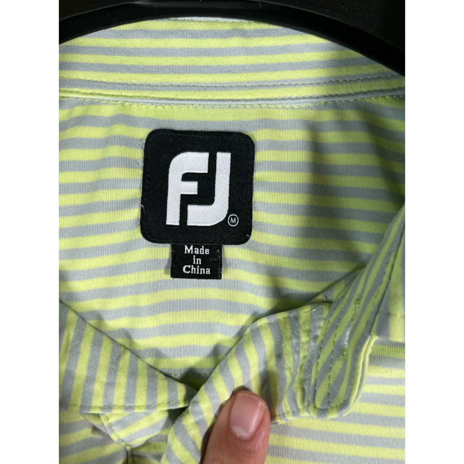Footjoy Footjoy Polo Shirt Mens Medium Yellow Striped Golf Golfing Polo Mens Size US M / EU 48-50 / 2 - 3 Thumbnail