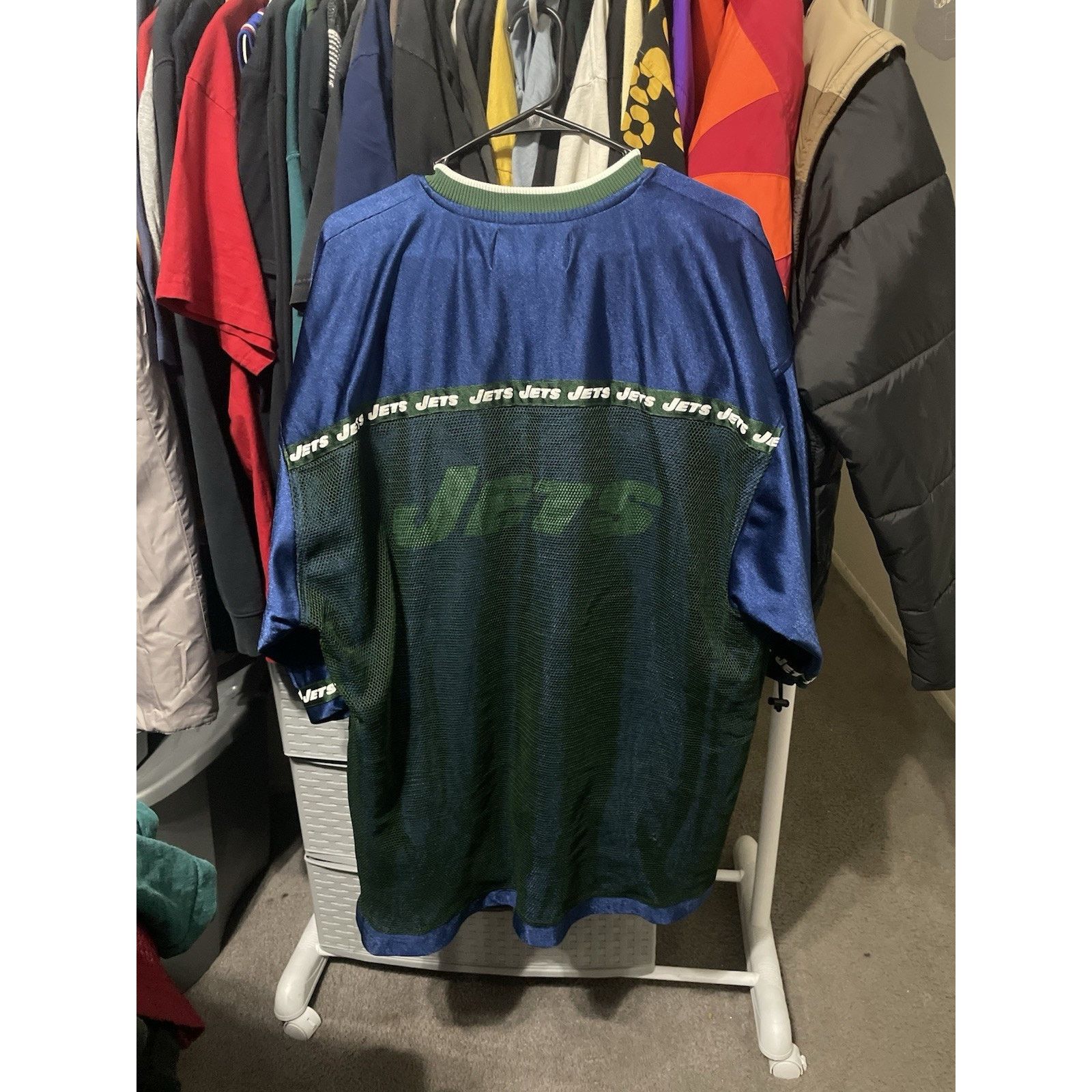 A Better Feeling Size 3XL- Vintage BET Spot NEW YORK JETS NFL Mesh Jersey Size US XXL / EU 58 / 5 - 2 Thumbnail