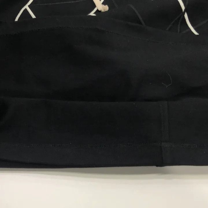 Rick Owens Rick Owens Black Geometric Embroidery Longline Hoodie Size US S / EU 44-46 / 1 - 6 Thumbnail