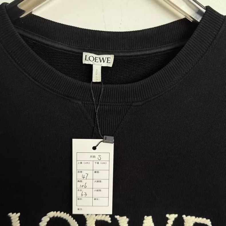Loewe LOEWE Black embroidered letter logo hoodie Size S / US 4 / IT 40 - 2 Thumbnail