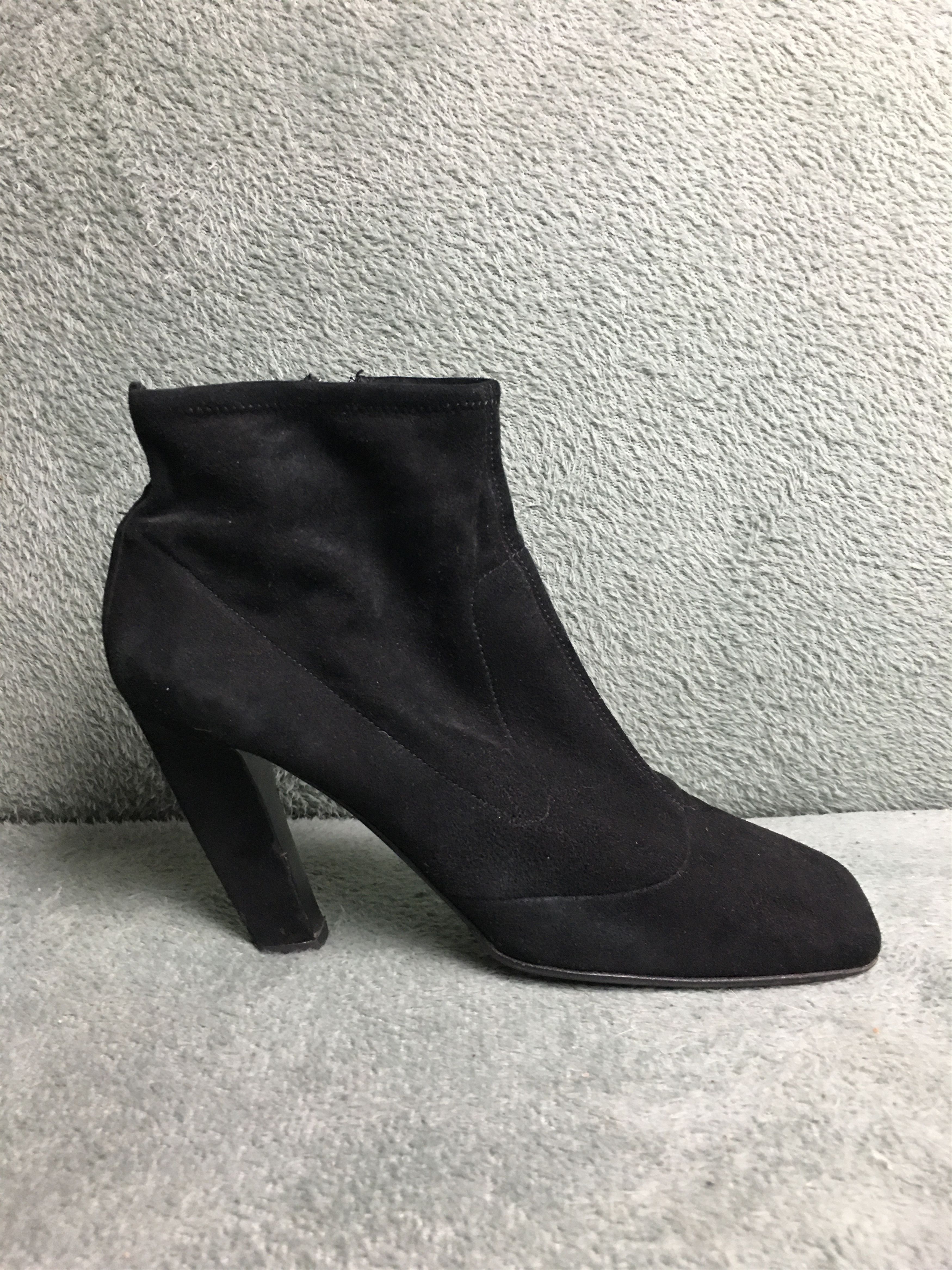 Prada Prada Suede Ankle Boots Black Heels EU 40 Size US 10 / IT 40 - 7 Thumbnail