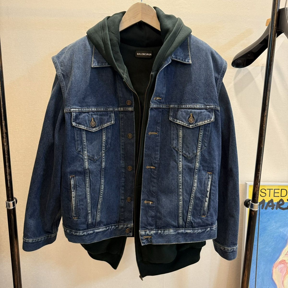 Balenciaga Balenciaga 18AW Twin Set Denim Jacket (size 46) Size US S / EU 44-46 / 1 - 1 Thumbnail