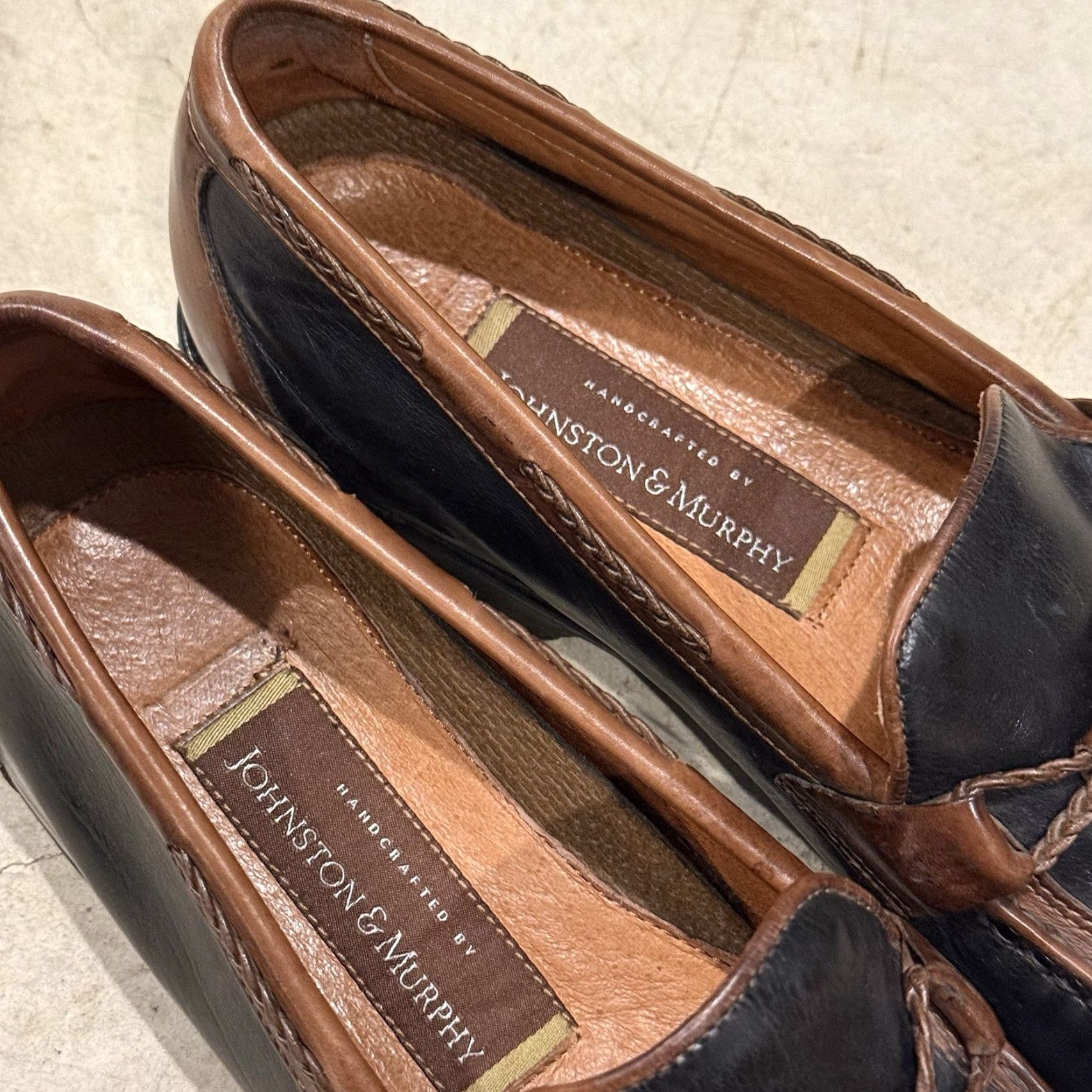 Johnston & Murphy Johnston & Murphy Aragon II Kiltie Tassel Loafers Black/Antique 8.5 M Mens Leather Slip On Loafer Size US 9 / EU 42 - 3 Thumbnail