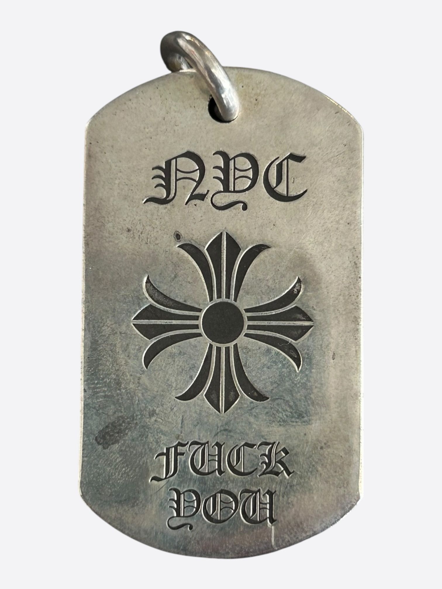 Chrome Hearts Chrome Hearts New York Exclusive Silver Cross Logo Dog Tag Size ONE SIZE - 1 Thumbnail