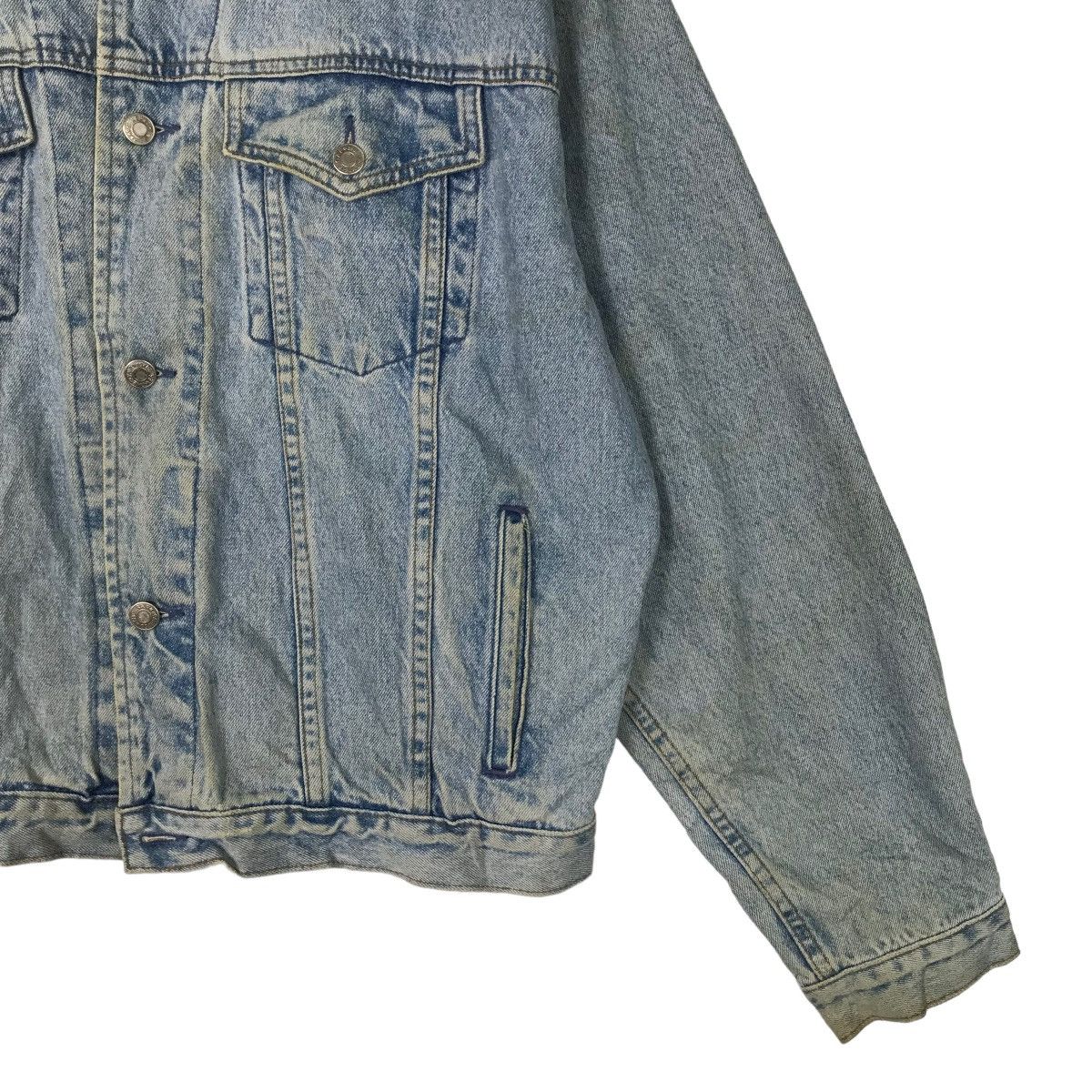 Gap 💥 1990s VINTAGE GAP FLARE DYED DENIM TRUCKER JACKET Size US L / EU 52-54 / 3 - 4 Thumbnail