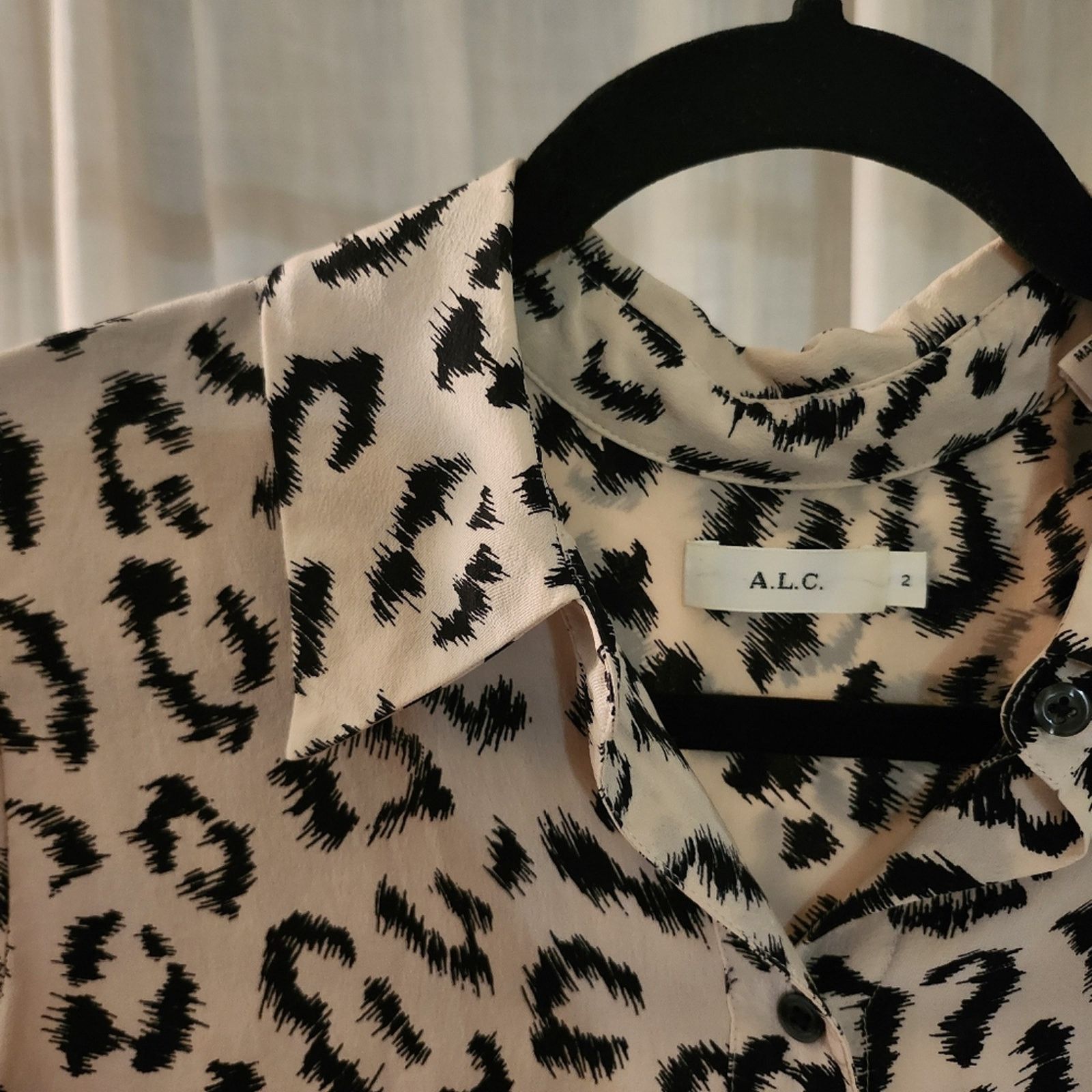 A.L.C. A.L.C Animal print silk blouse Size XS / US 0-2 / IT 36-38 - 4 Thumbnail