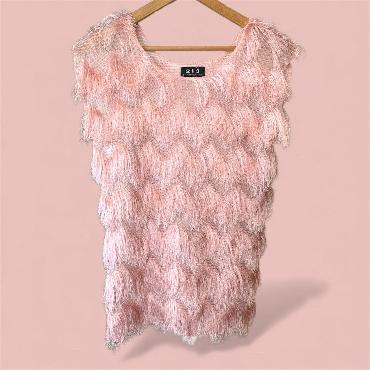 Other Blush pink fringe blouse Size M / US 6-8 / IT 42-44 - 1 Thumbnail