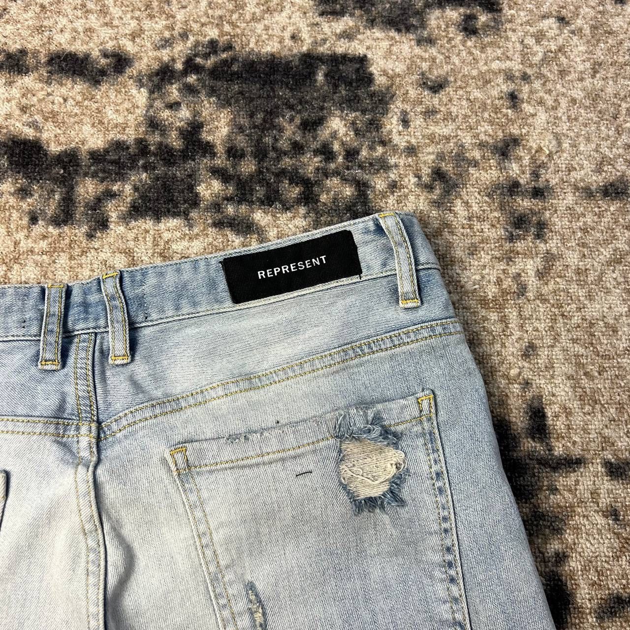 Represent Clo. Represent Distressed Style Blue Denim Jeans Streetwear Y2K Size US 34 / EU 50 - 11 Thumbnail
