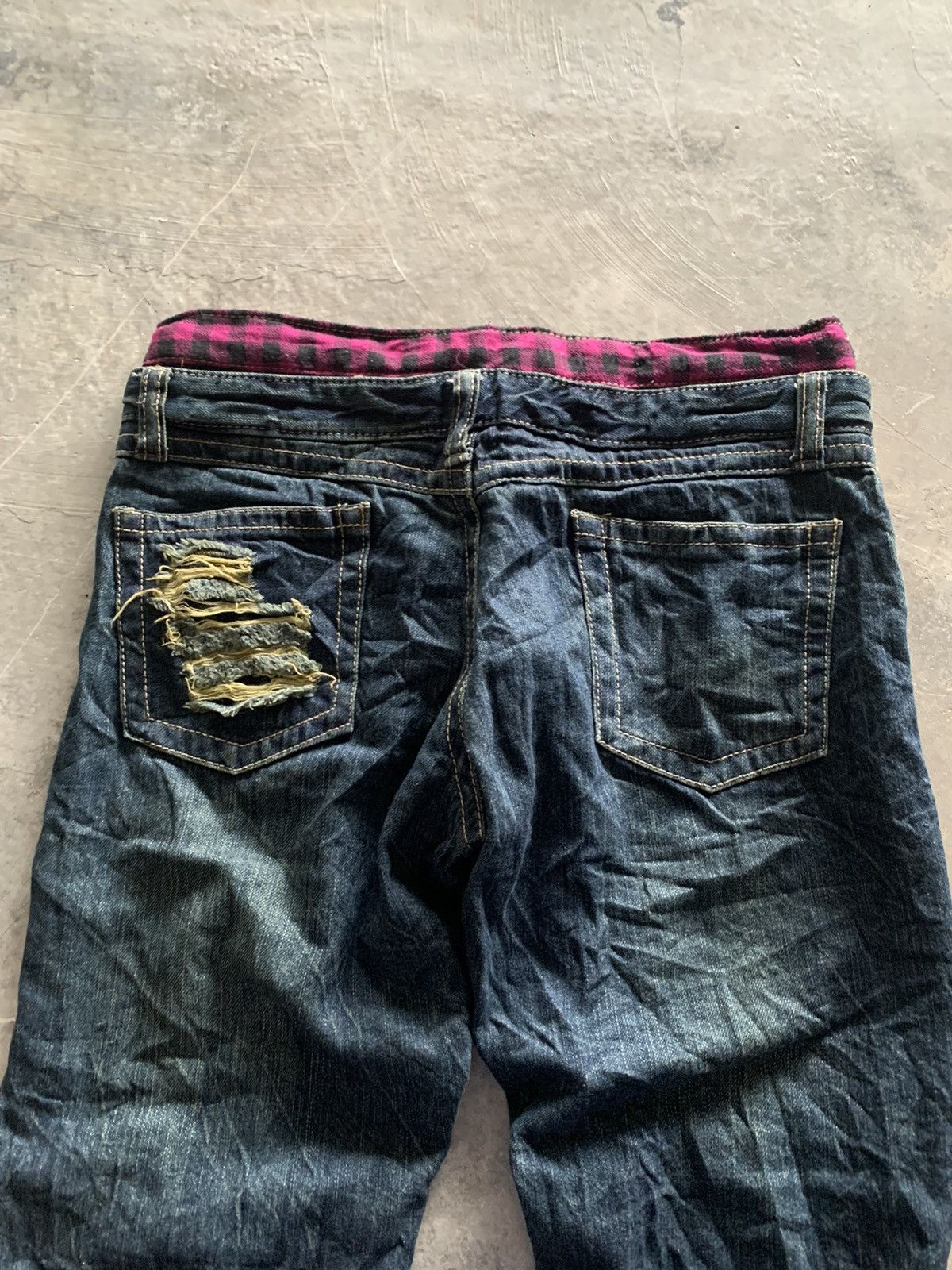 Hysteric Glamour × Japanese Brand distressed double waist punk checkered design grunge Size US 32 / EU 48 - 12 Thumbnail