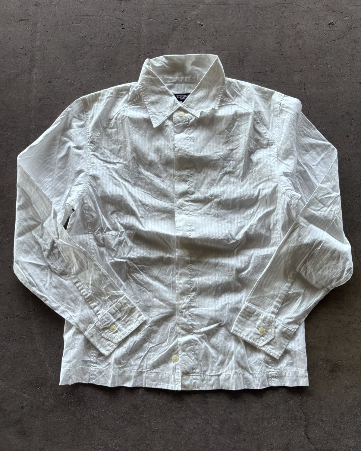 Tornado Mart Tornado Mart White Button Up Shirt Size US M / EU 48-50 / 2 - 2 Thumbnail