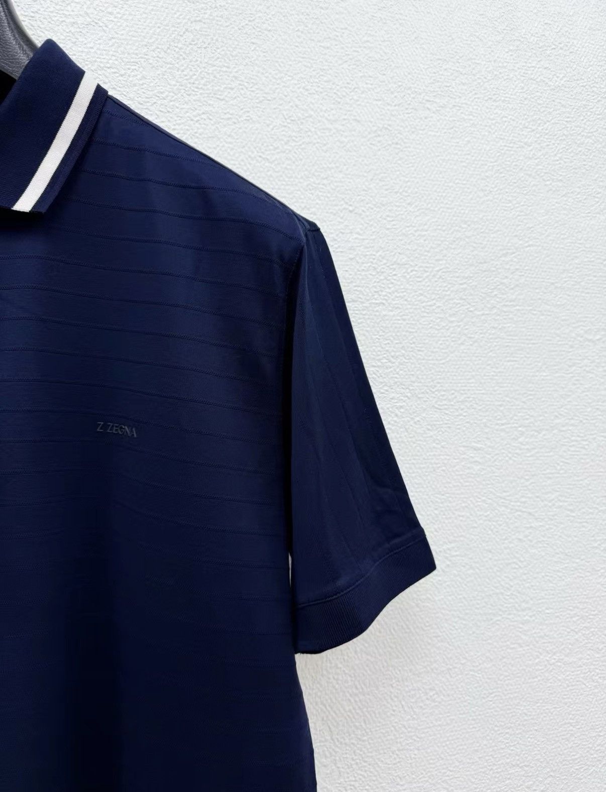 Z Zegna ZEGNA 100% Cotton Short Sleeve Polo Shirt J30 Size US L / EU 52-54 / 3 - 3 Thumbnail