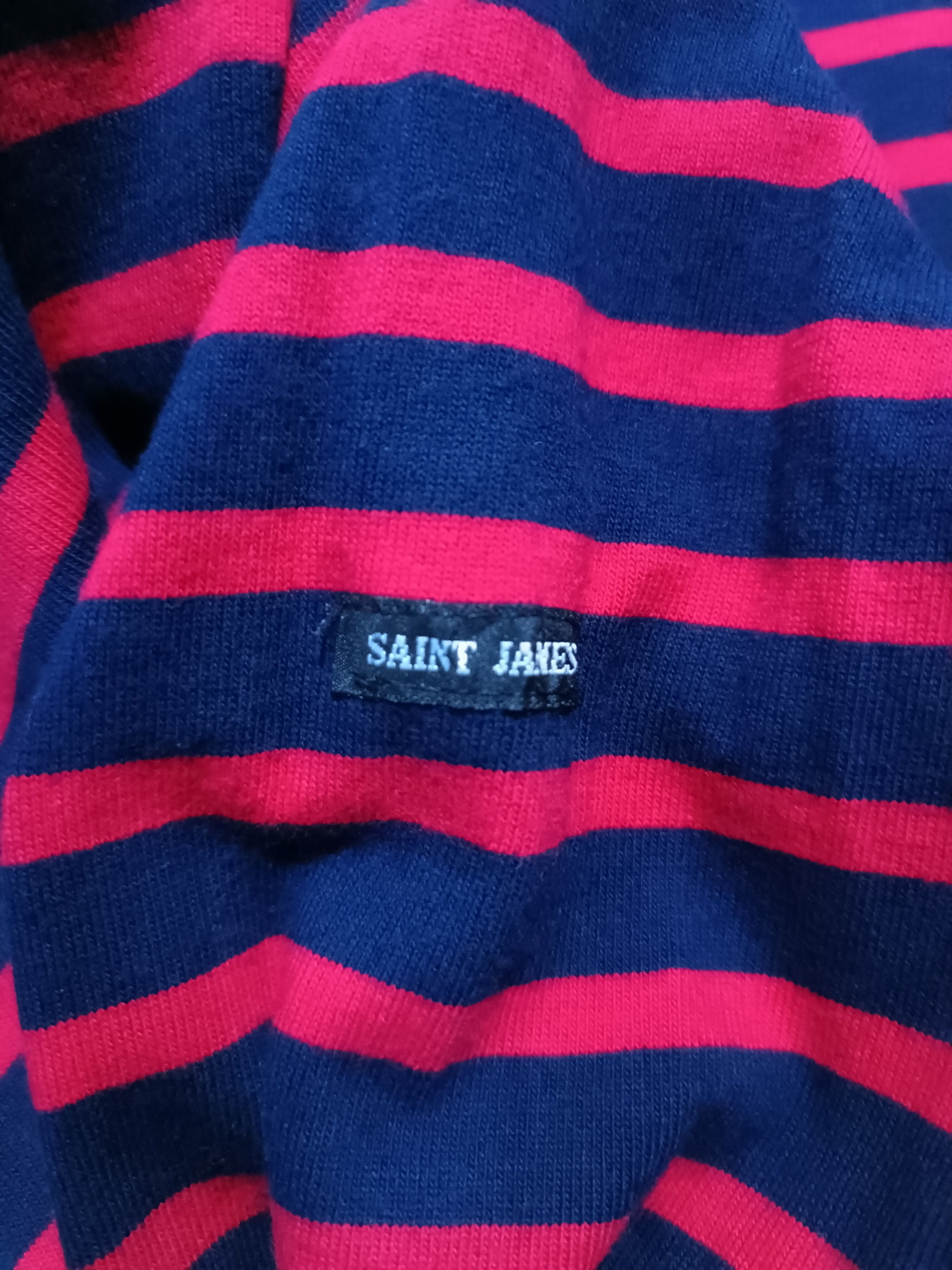 Saint James Saint James Red Blue Stripe T-shirt Nirvana Style Size US L / EU 52-54 / 3 - 6 Thumbnail