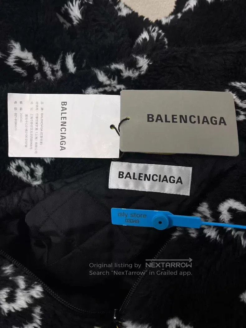 Balenciaga Balenciaga Logo Full Print Loose Fit Zip Up Jacket Size XXS / US 00 / IT 34 - 4 Thumbnail