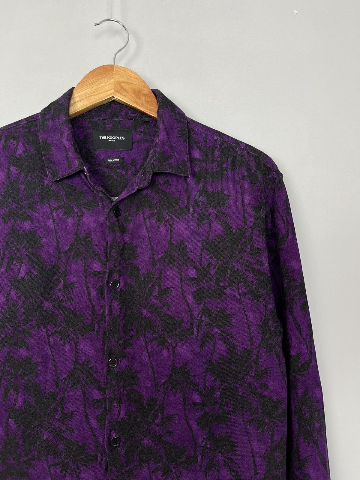 The Kooples The Kooples Paris Lux Palm Print Viscose Long Sleeve Shirt Size US S / EU 44-46 / 1 - 3 Thumbnail