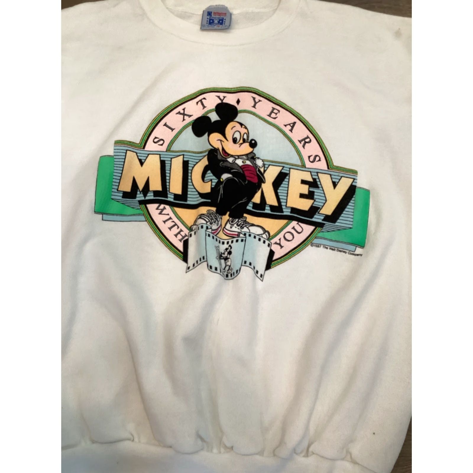 Disney Vintage 1987 Mickey Mouse Walt Disney World Sweatshirt Made In USA Sz XL Size US XL / EU 56 / 4 - 2 Thumbnail
