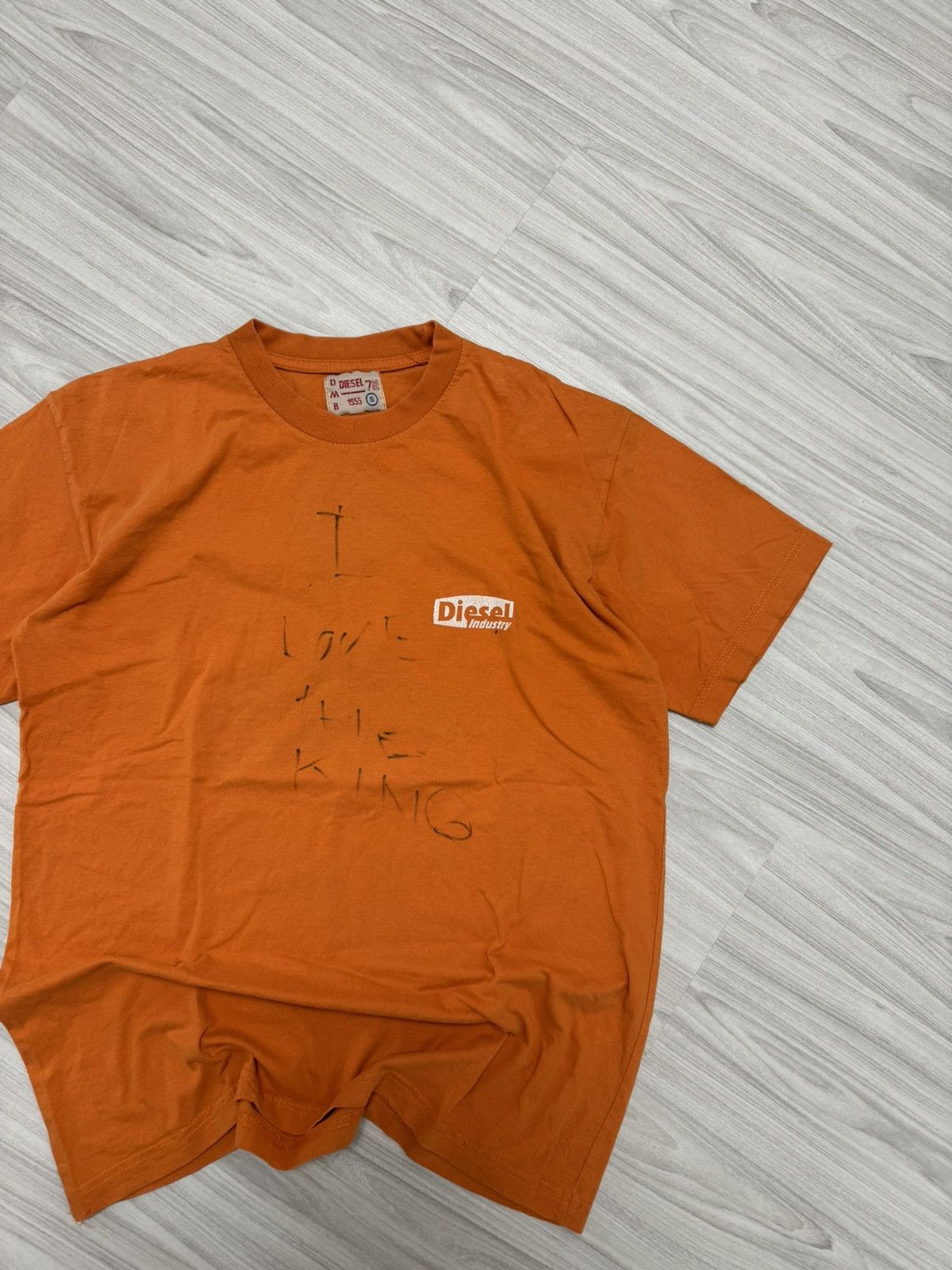 Diesel × Vintage Vintage Y2K Diesel Industry Big Logo Orange tee Size US M / EU 48-50 / 2 - 7 Thumbnail