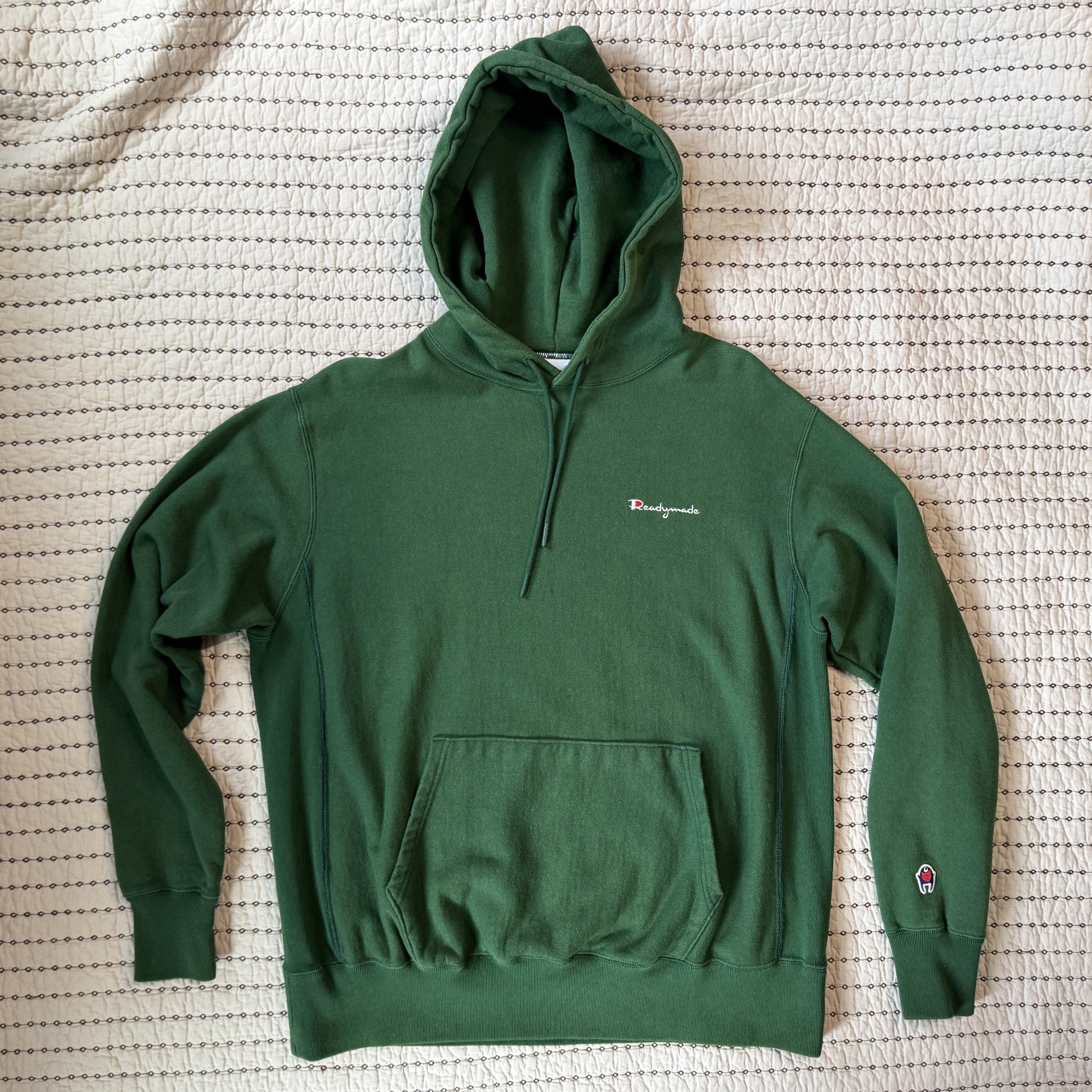 READYMADE READYMADE 'PIONCHAM' HOODIE - CHAMPION REMAKE GREEN TTS MED Size US M / EU 48-50 / 2 - 2 Thumbnail