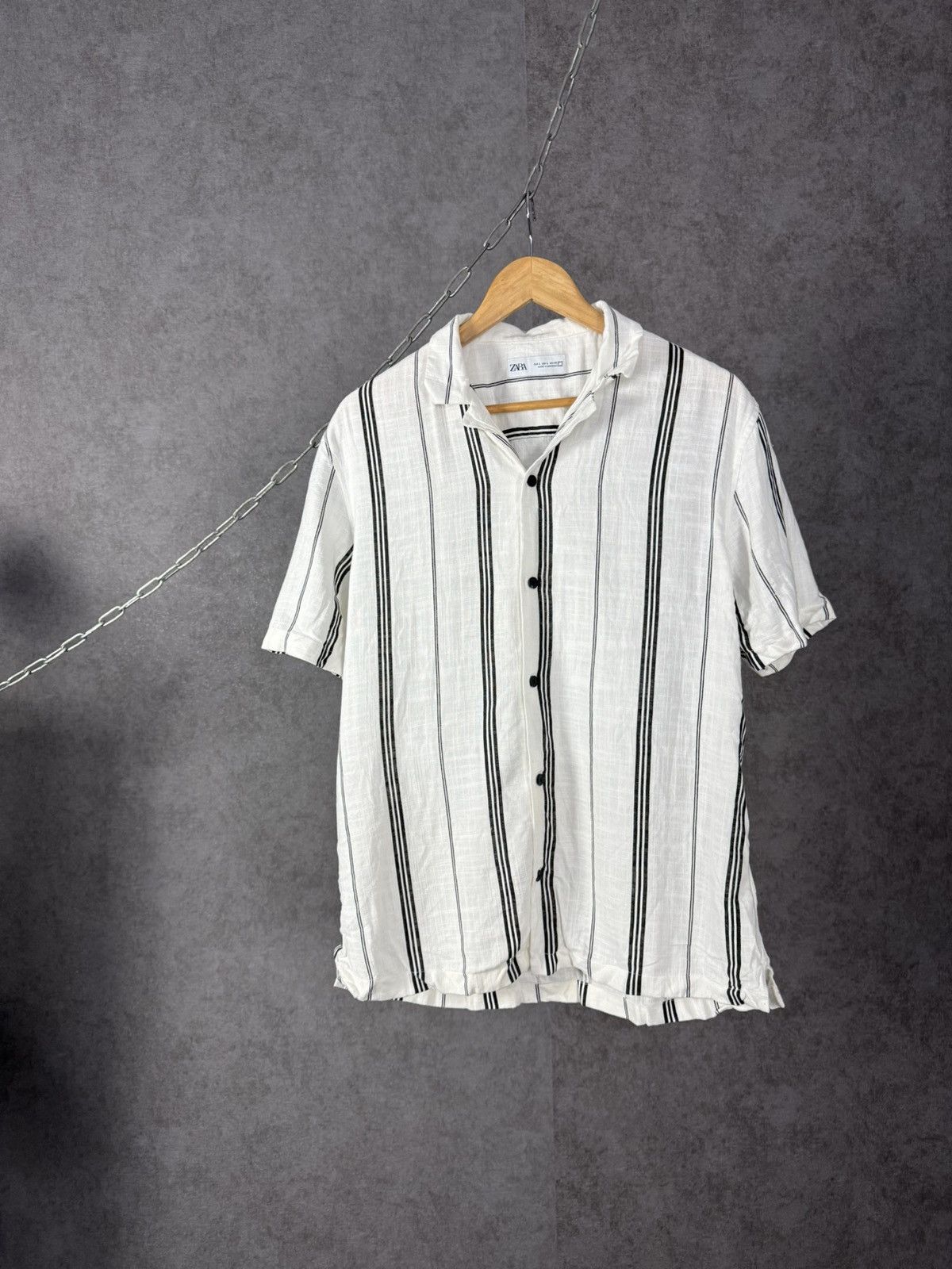 Zara Zara Man designer linen shirt Size US L / EU 52-54 / 3 - 1 Thumbnail