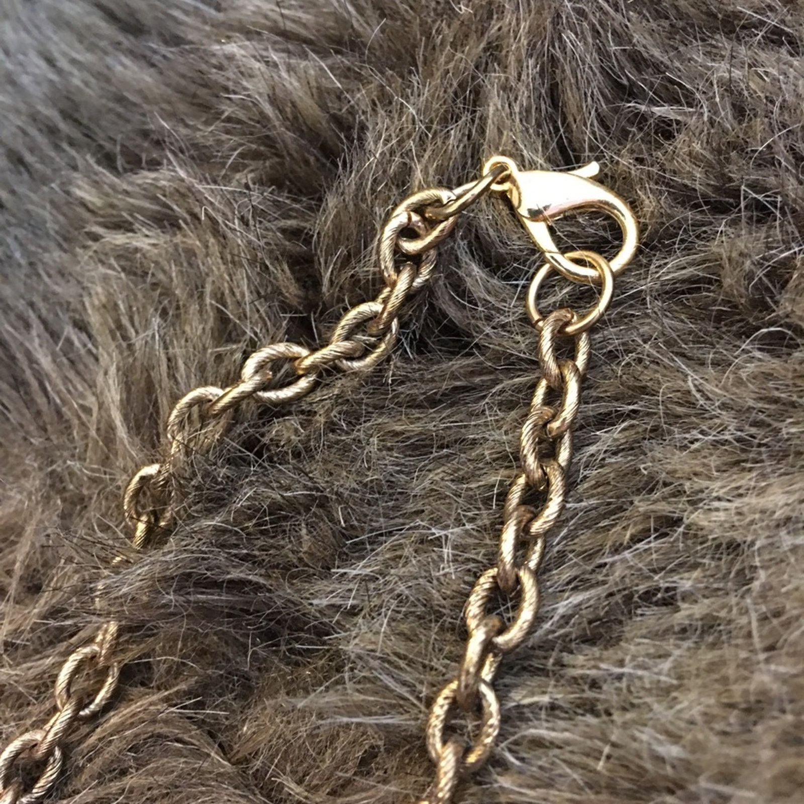 Jewelry Long gold tone chain link acrylic bead necklace Size ONE SIZE - 8 Thumbnail