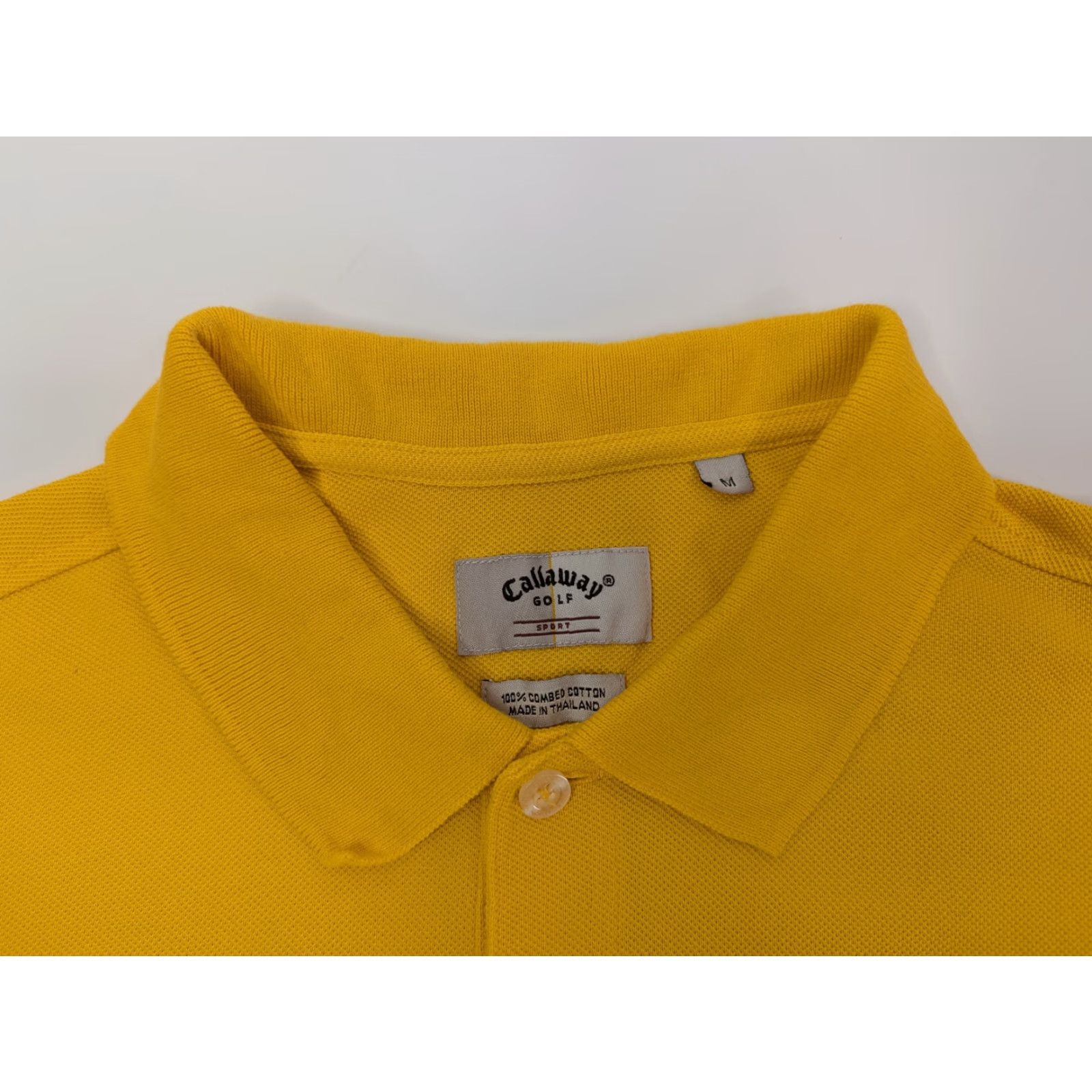 Callaway Callaway Golf Sport Polo Shirt Mens Size M Yellow Combed Cotton Short Sleeve Shirt Size US M / EU 48-50 / 2 - 7 Thumbnail