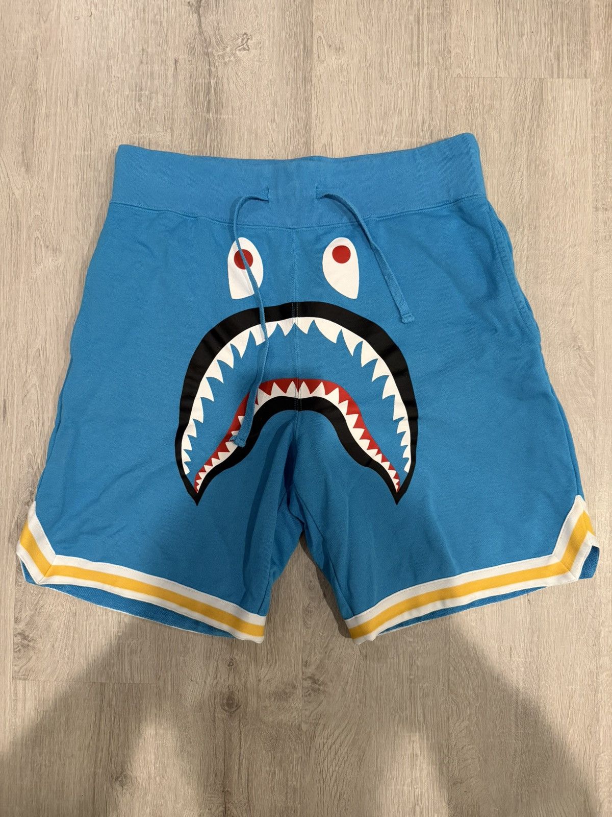 Bape Bape Shark Basketball Shorts Blue Summer Size US 32 / EU 48 - 1 Thumbnail