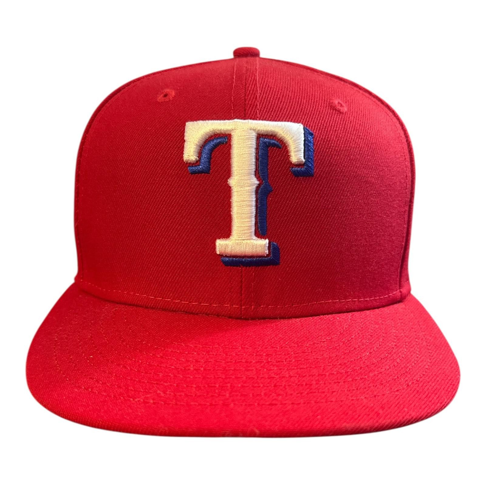 New Era New Era Texas Rangers Red 59FIFTY Fitted Cap Hat Size 7 3/8 Size ONE SIZE - 2 Thumbnail