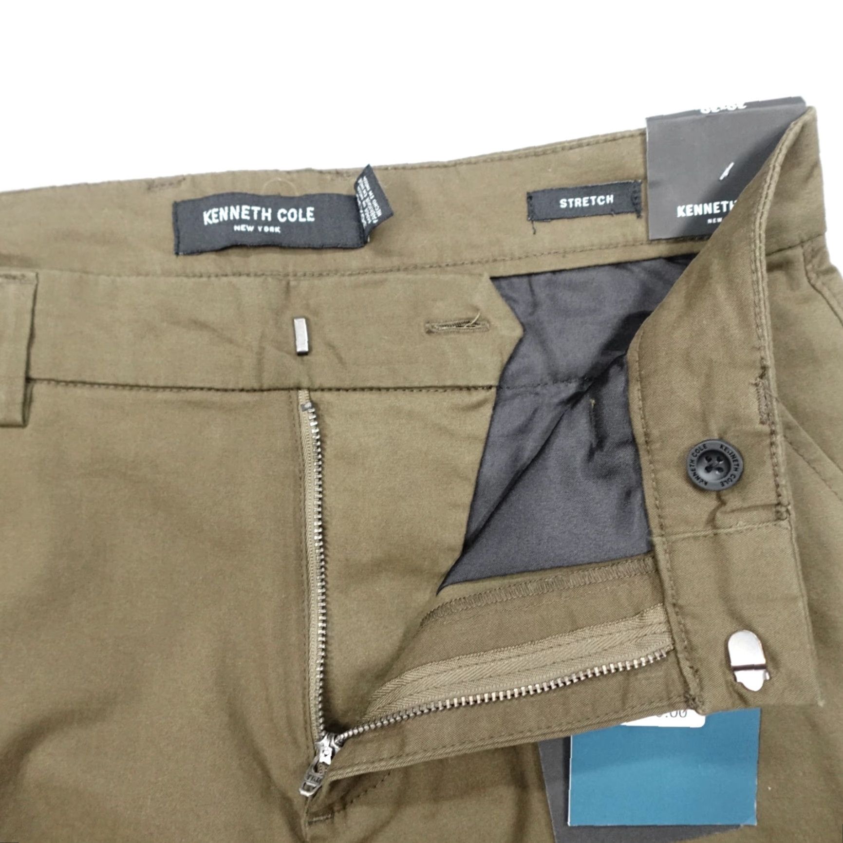 Kenneth Cole Kenneth Cole Cotton Stretch Cargo Pants Tapered Fit Olive Men's 30x30 Pants Mens Olive Cotton Stretch Cargo Pants Tapered Fit 30x30 Size US 30 / EU 46 - 6 Thumbnail