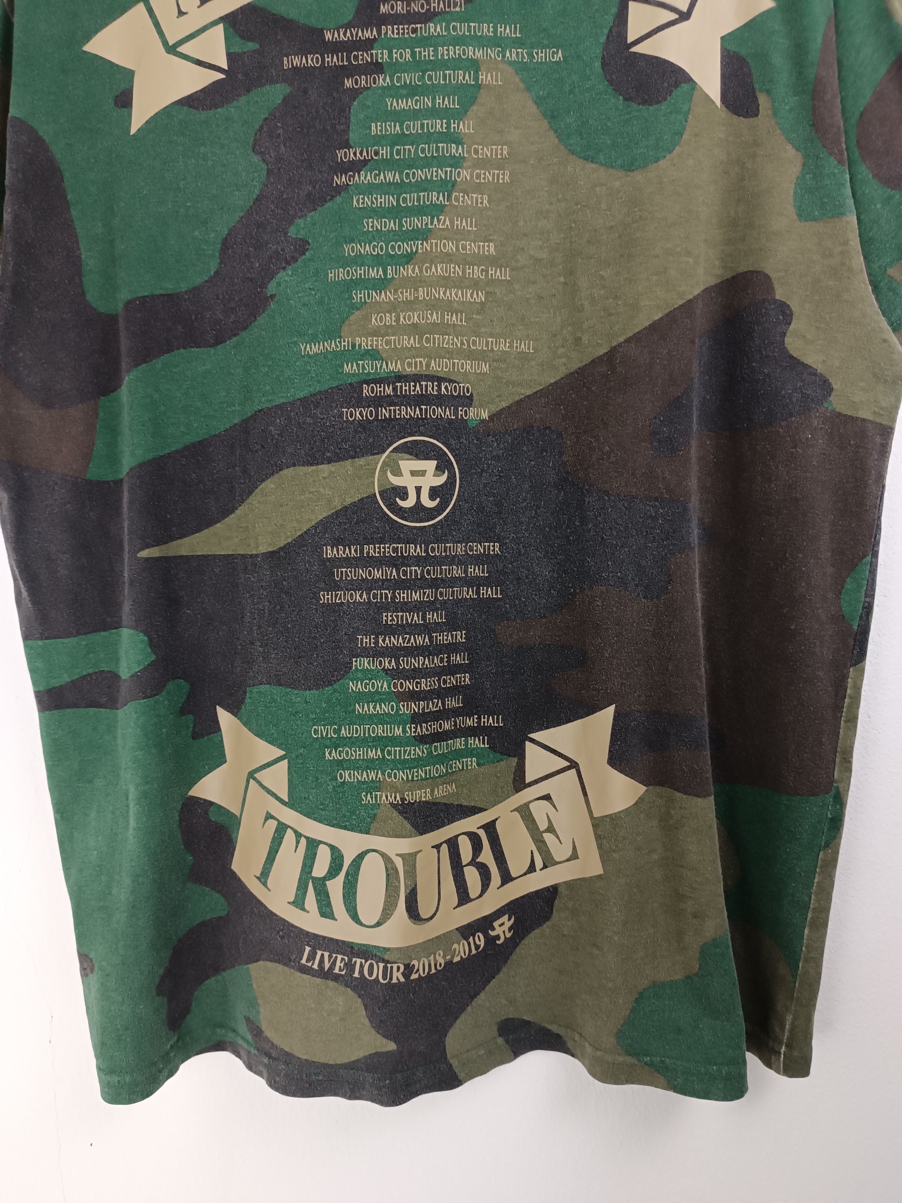 Band Tees VINTAGE 2018 AYUMI HAMASAKI TROUBLE TOUR CAMO TEE VERY RARE Size US XL / EU 56 / 4 - 12 Thumbnail