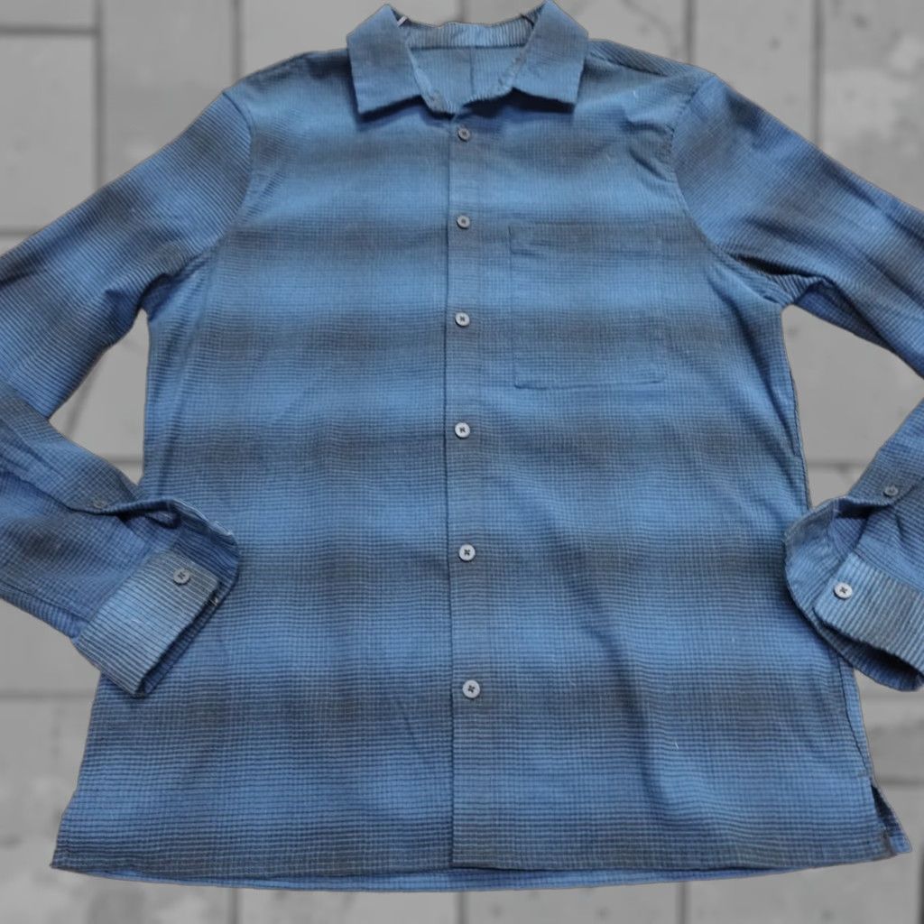 Lululemon Lululemon Shirt M Blue Striped Flannel Button-Up Long Sleeve Mens M Size US M / EU 48-50 / 2 - 1 Thumbnail