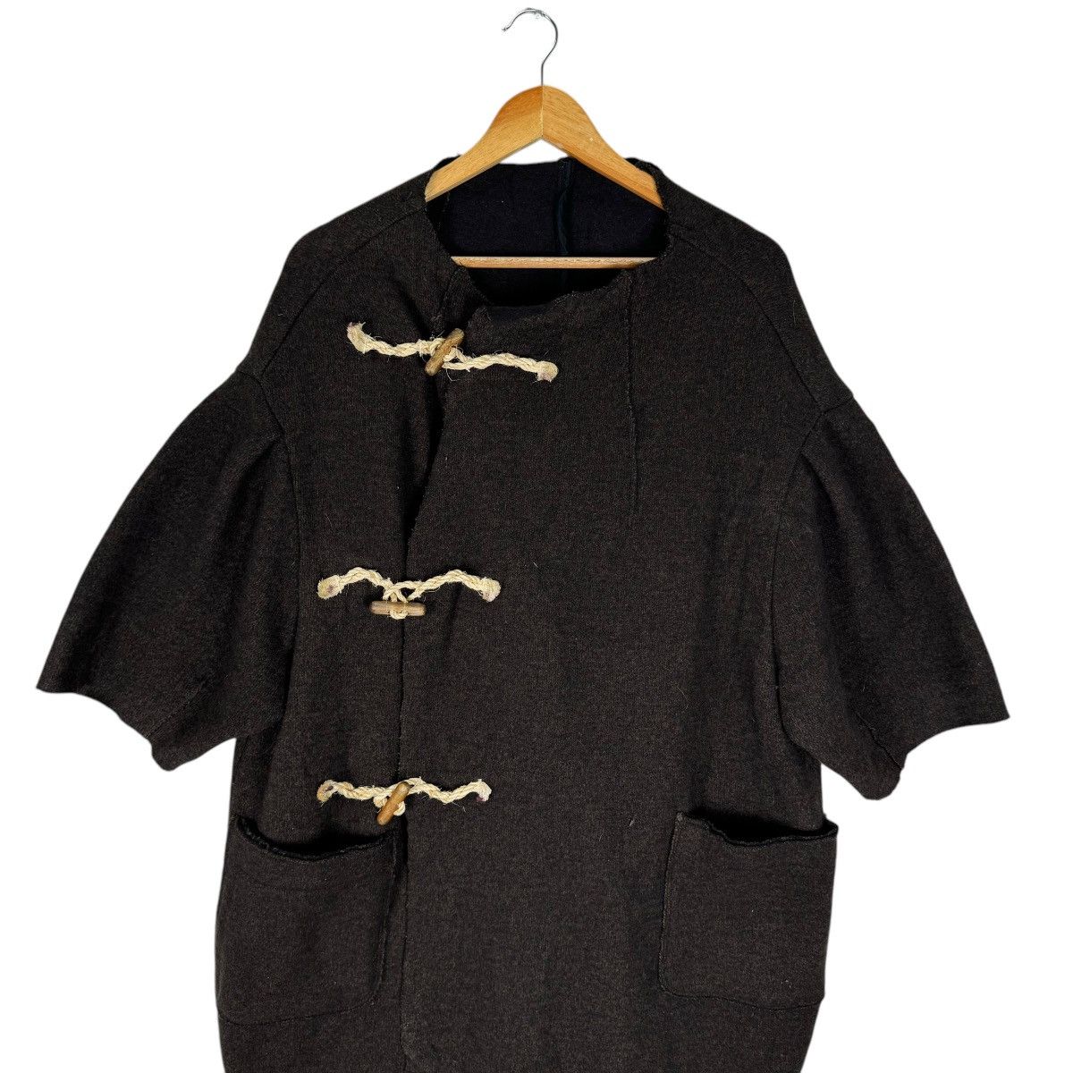 Kapital 🔥KAPITAL DUFFLE COAT WOOL SHORT SLEEVE JACKET Size XS / US 0-2 / IT 36-38 - 3 Thumbnail