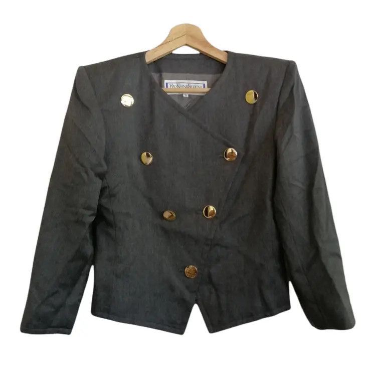 Yves Saint Laurent Yves Saint Laurent Diffusions Femmes Double Breasted Jacket Size S / US 4 / IT 40 - 2 Thumbnail