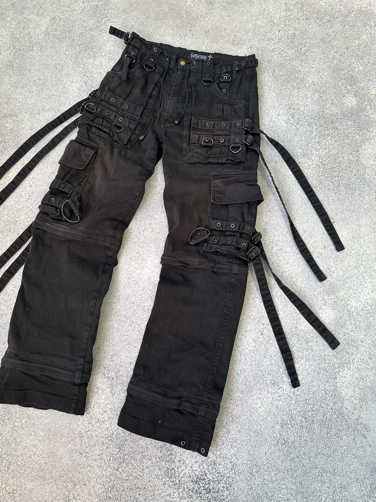 Vintage Vintage Gothicana by Emp Bondage Japanese Cargo Pants Size US 30 / EU 46 - 2 Thumbnail