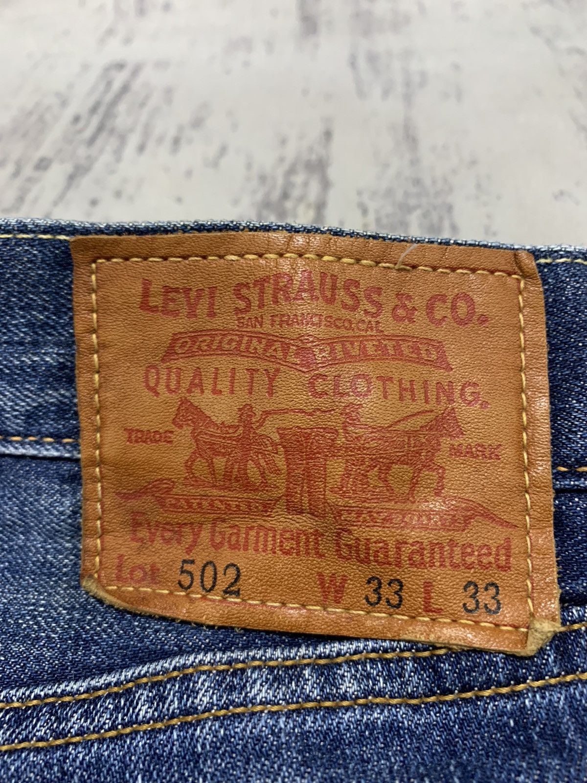 Levi's Vintage Levi's 502 Distressed Straight Jeans Size US 33 - 16 Thumbnail