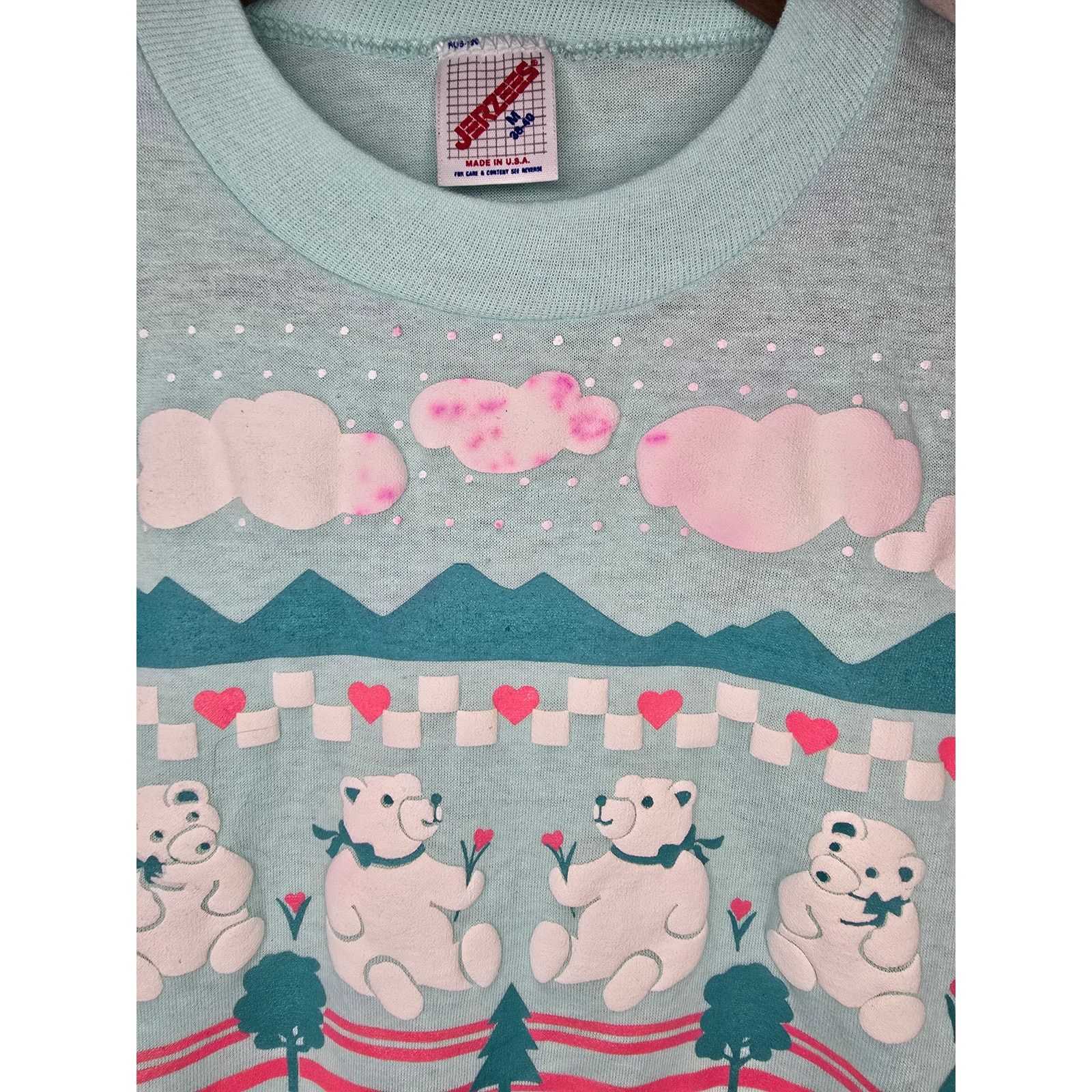 Jerzees Vintage Pennsylvania Shirt Cottagecore Teddy Bear Tee 1980s Size US M / EU 48-50 / 2 - 4 Thumbnail