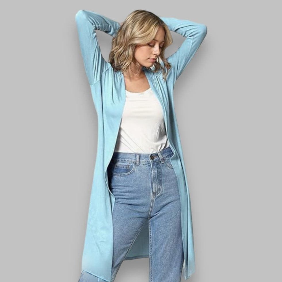 Neiman Marcus Neiman Marcus Sky Blue Cotton Cardigan | Size L Size L / US 10 / IT 46 - 6 Thumbnail