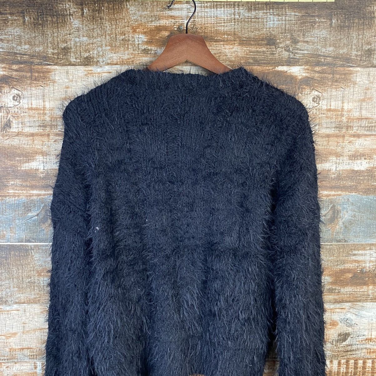 Homespun Knitwear DL Nice Claup Black shaggy fur Mohair Knitwear #C1110 Size M / US 6-8 / IT 42-44 - 13 Thumbnail