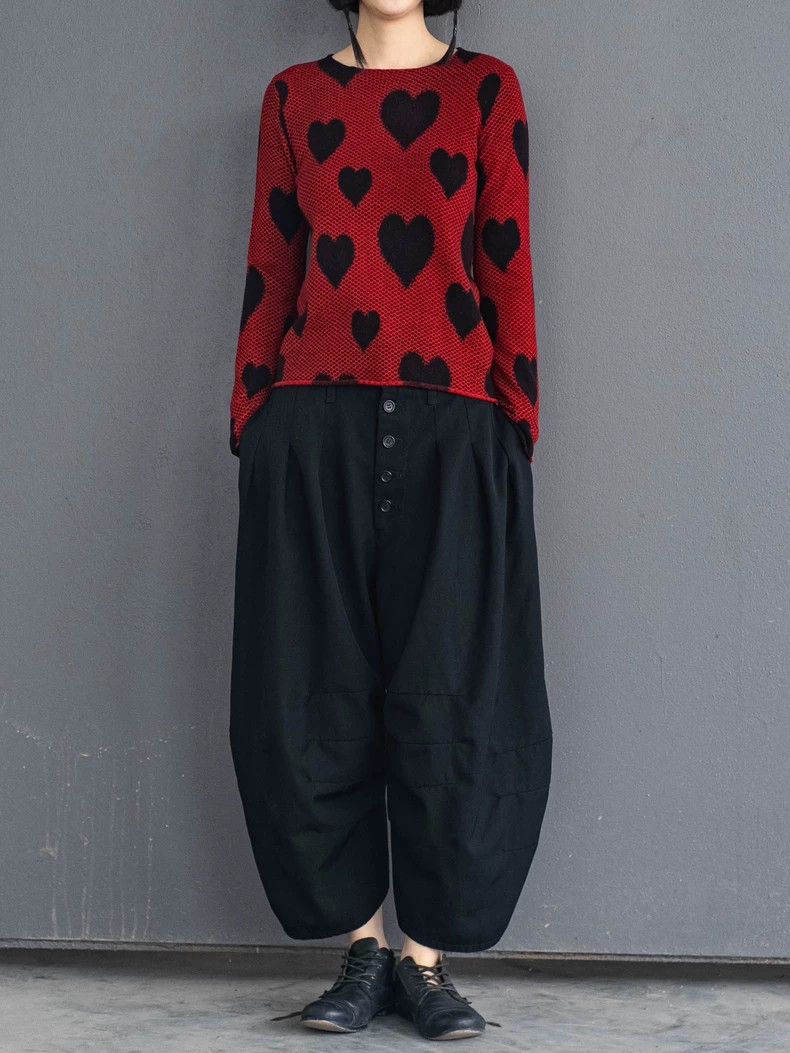 Comme des Garcons Comme Des Garcons Red love wool knit top Size S / US 4 / IT 40 - 1 Thumbnail